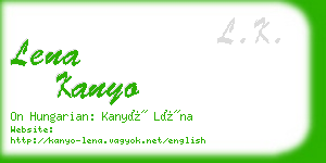 lena kanyo business card